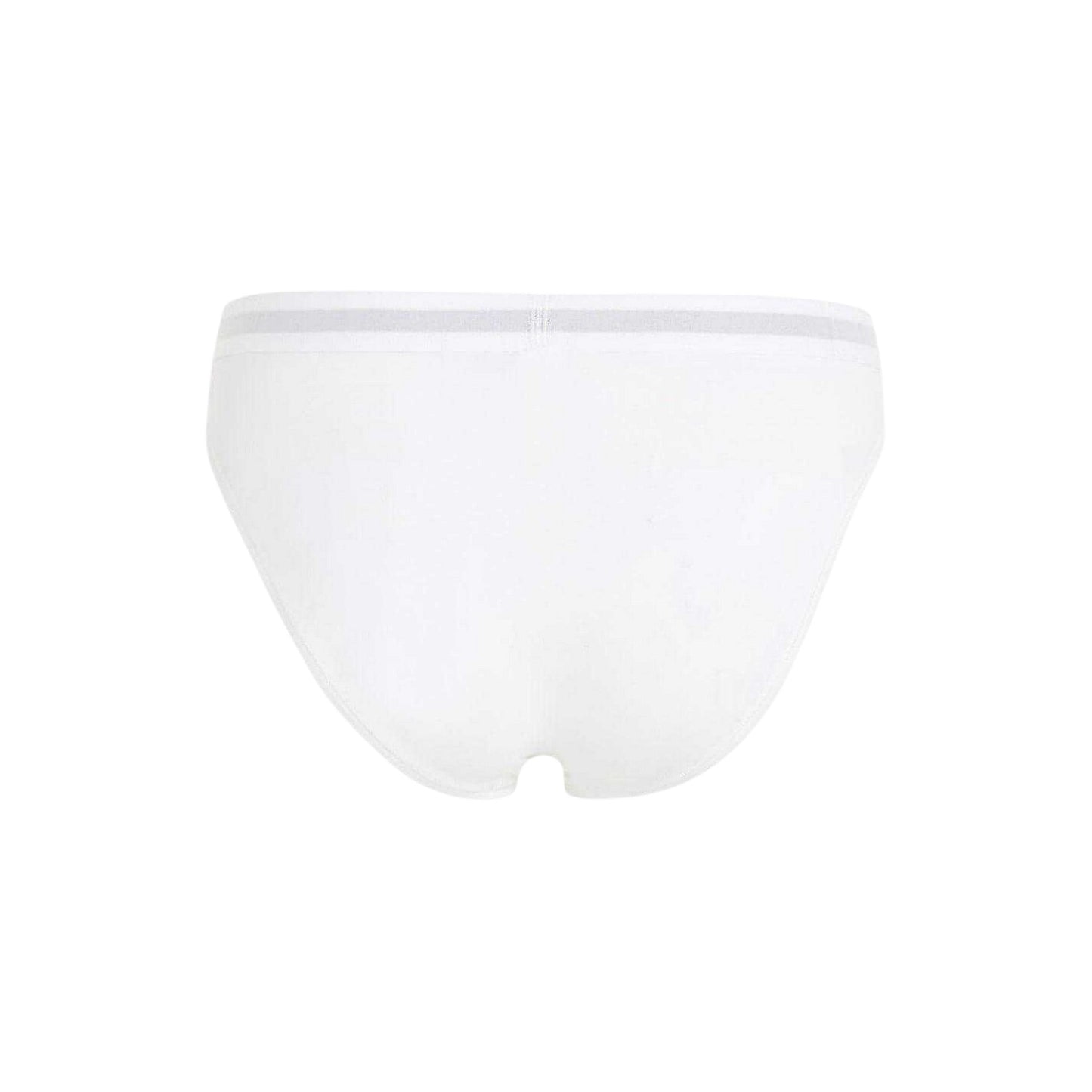 White - Back - Tommy Hilfiger Womens-Ladies Full Logo Organic Cotton Briefs