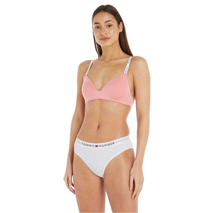 White - Lifestyle - Tommy Hilfiger Womens-Ladies Full Logo Organic Cotton Briefs