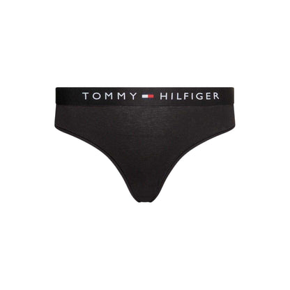 Black - Front - Tommy Hilfiger Womens-Ladies Full Logo Organic Cotton Briefs