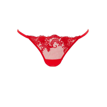 Tomato Red - Front - Bluebella Womens-Ladies Floral Mesh Briefs