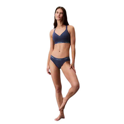 Dark Denim - Lifestyle - Calvin Klein Womens-Ladies Cotton Blend Briefs