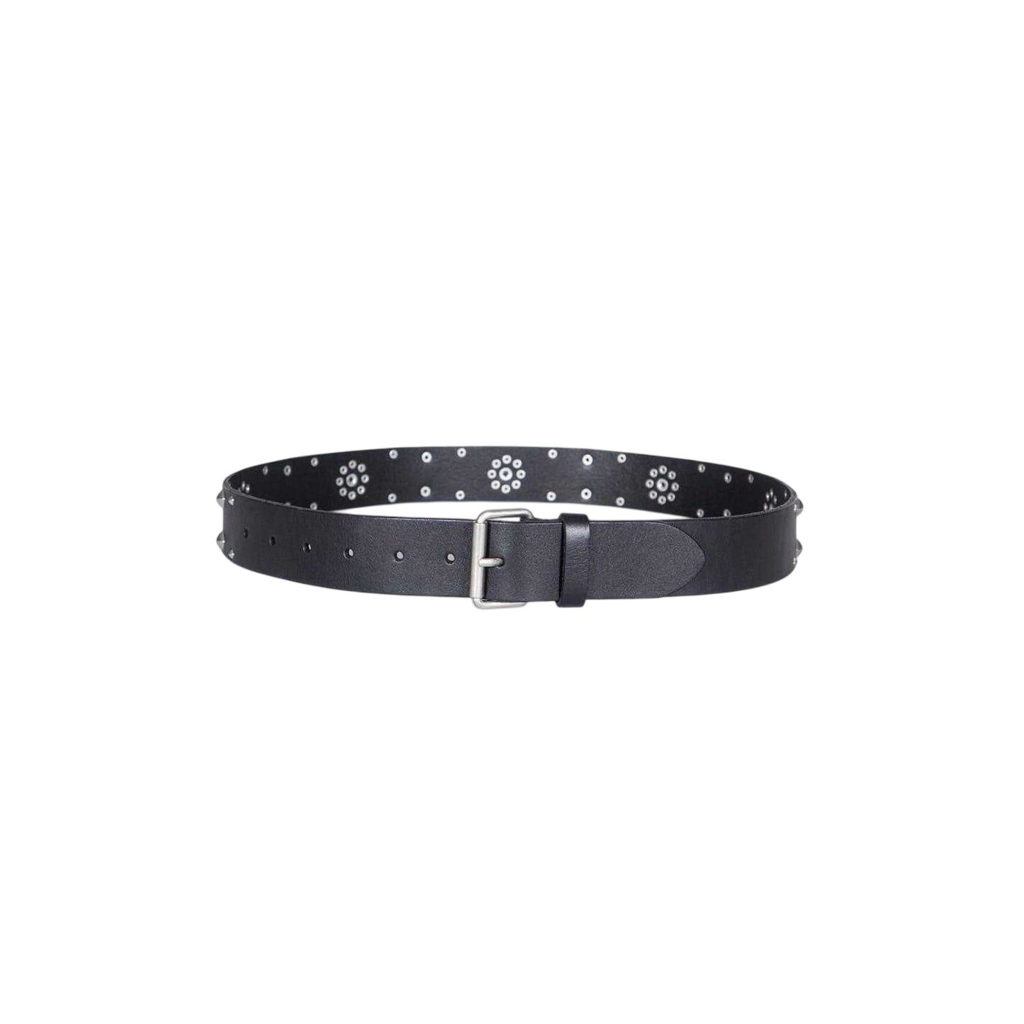 Black - Back - AllSaints Studded Leather Belt