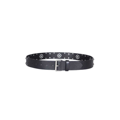 Black - Back - AllSaints Studded Leather Belt