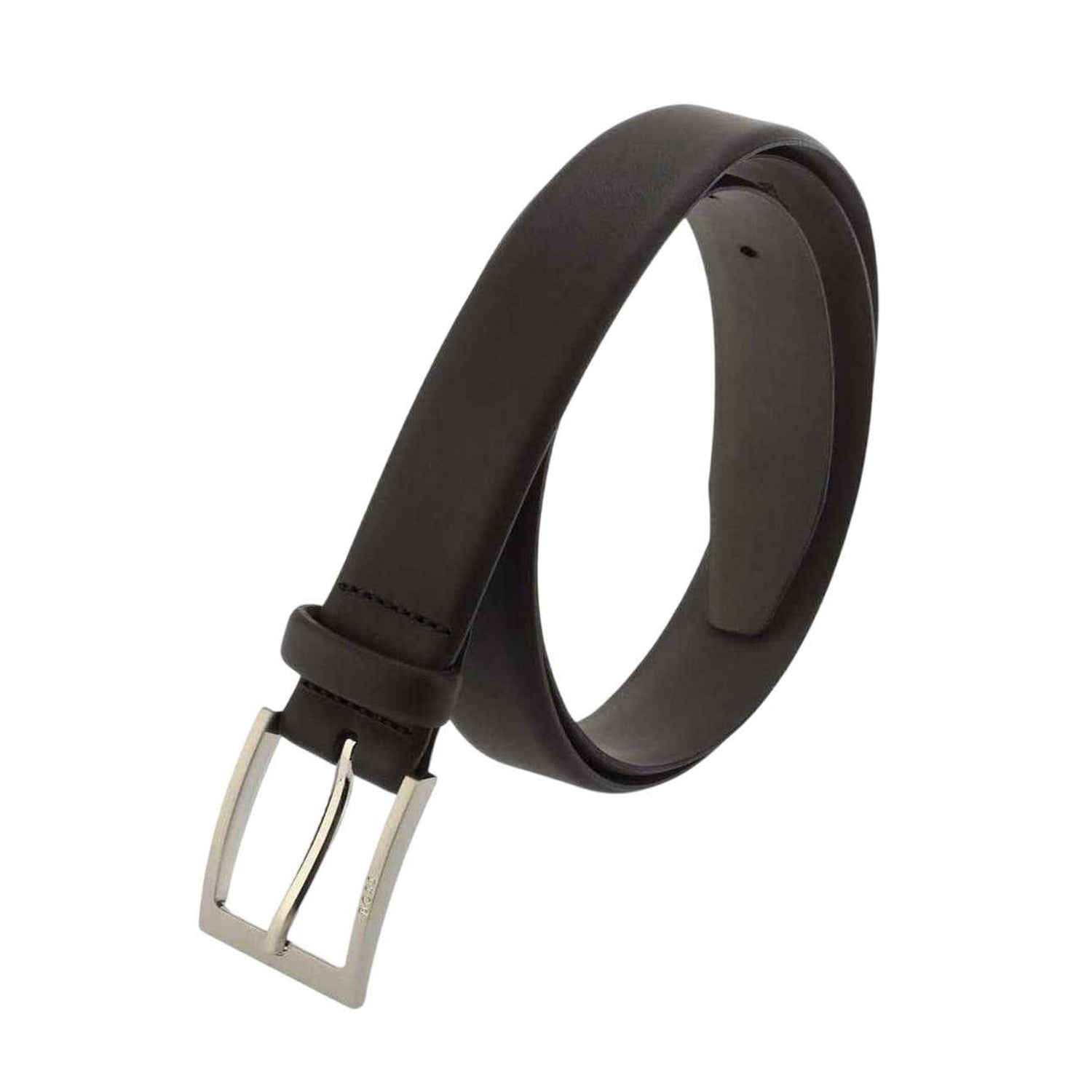 Black - Back - Boss Mens Brondon Leather Belt