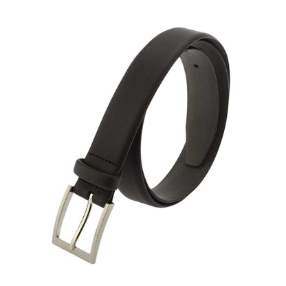 Black - Back - Boss Mens Brondon Leather Belt