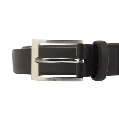 Black - Side - Boss Mens Brondon Leather Belt