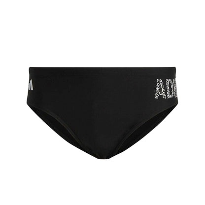 Black-White - Front - Adidas Mens Lineage Swimming Trunks