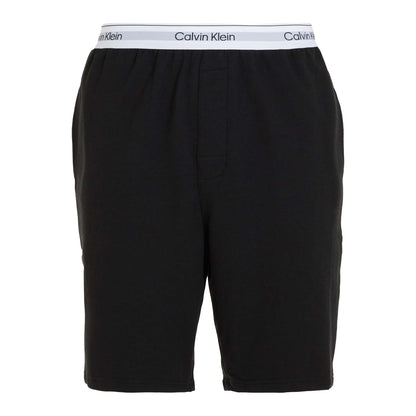 Black - Front - Calvin Klein Mens Plain Lounge Shorts