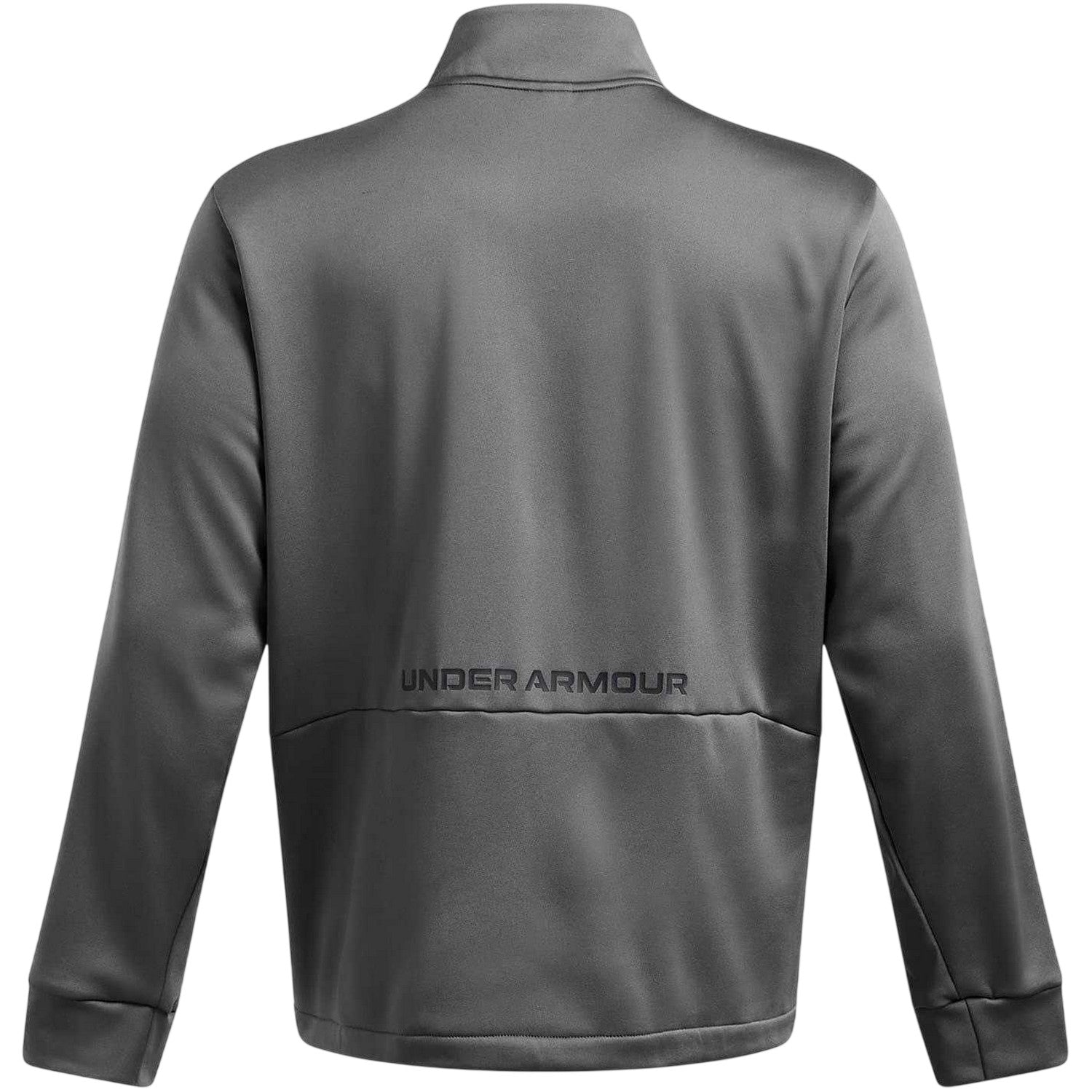 Grey - Back - Under Armour Mens Solid Half Zip Sweat Jacket