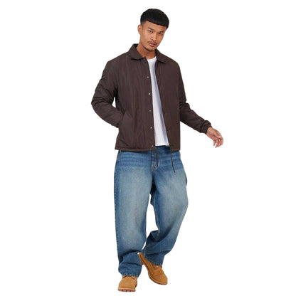 Brown - Lifestyle - Brave Soul Mens Coach Jacket