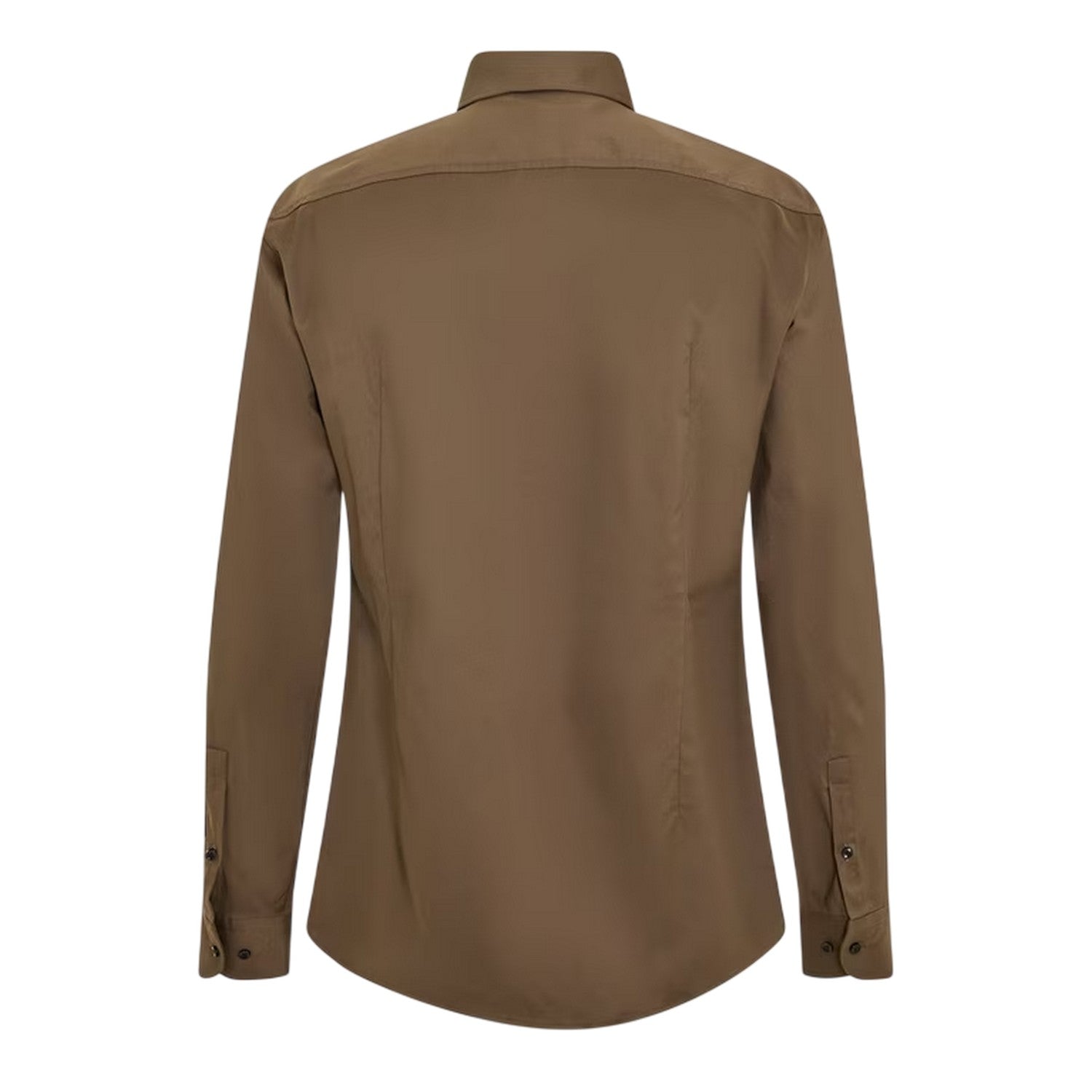 Green - Back - Boss Mens Plain Oxford Long-Sleeved Shirt