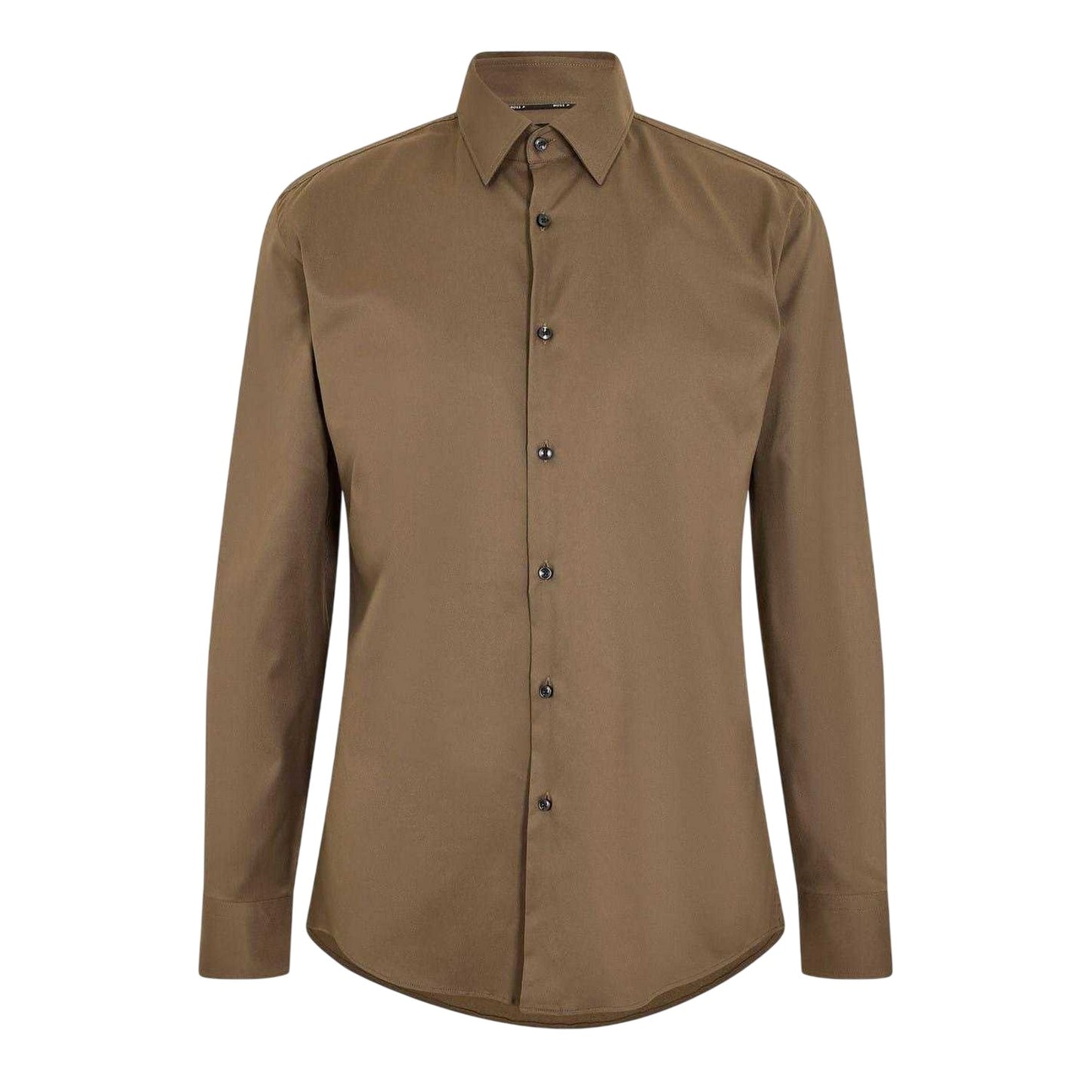 Green - Front - Boss Mens Plain Oxford Long-Sleeved Shirt