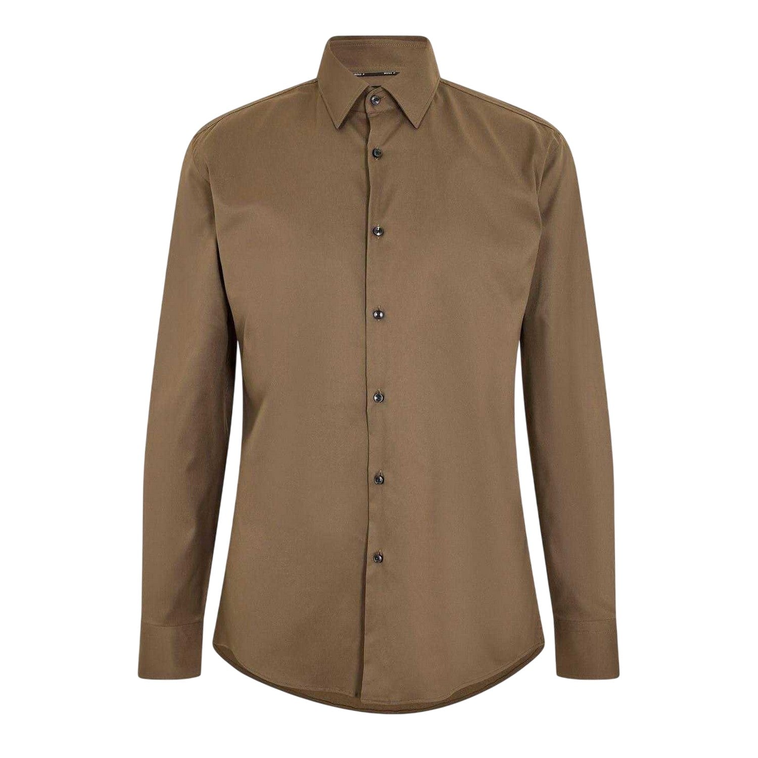 Green - Front - Boss Mens Plain Oxford Long-Sleeved Shirt