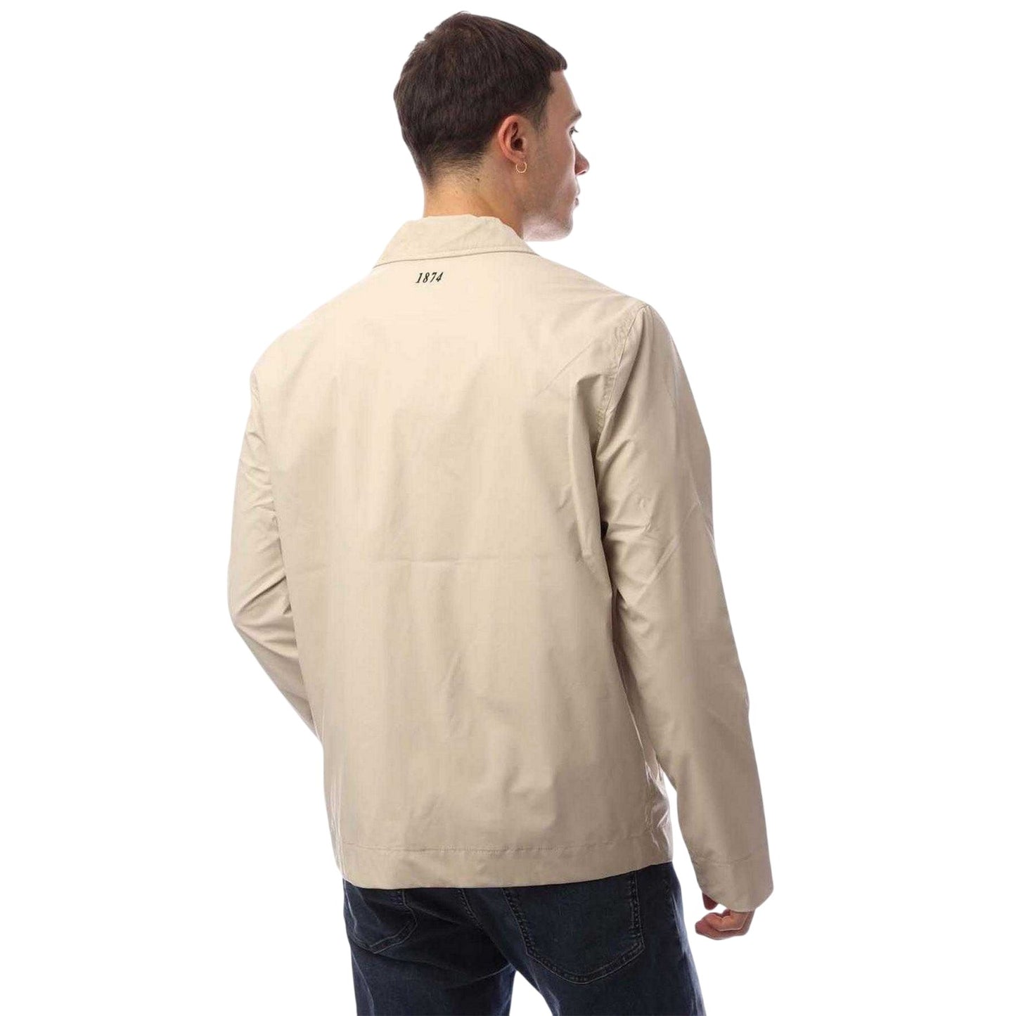 Beige - Back - Lyle & Scott Mens Coach Jacket