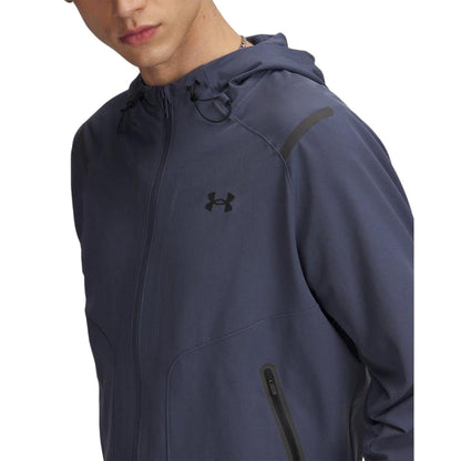 Grey - Side - Under Armour Mens Unstoppable Icon Performance Jacket