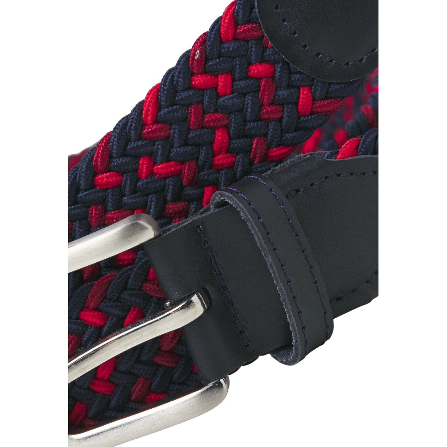 Navy Blazer - Side - Jack And Jones Mens Braided Leather Belt