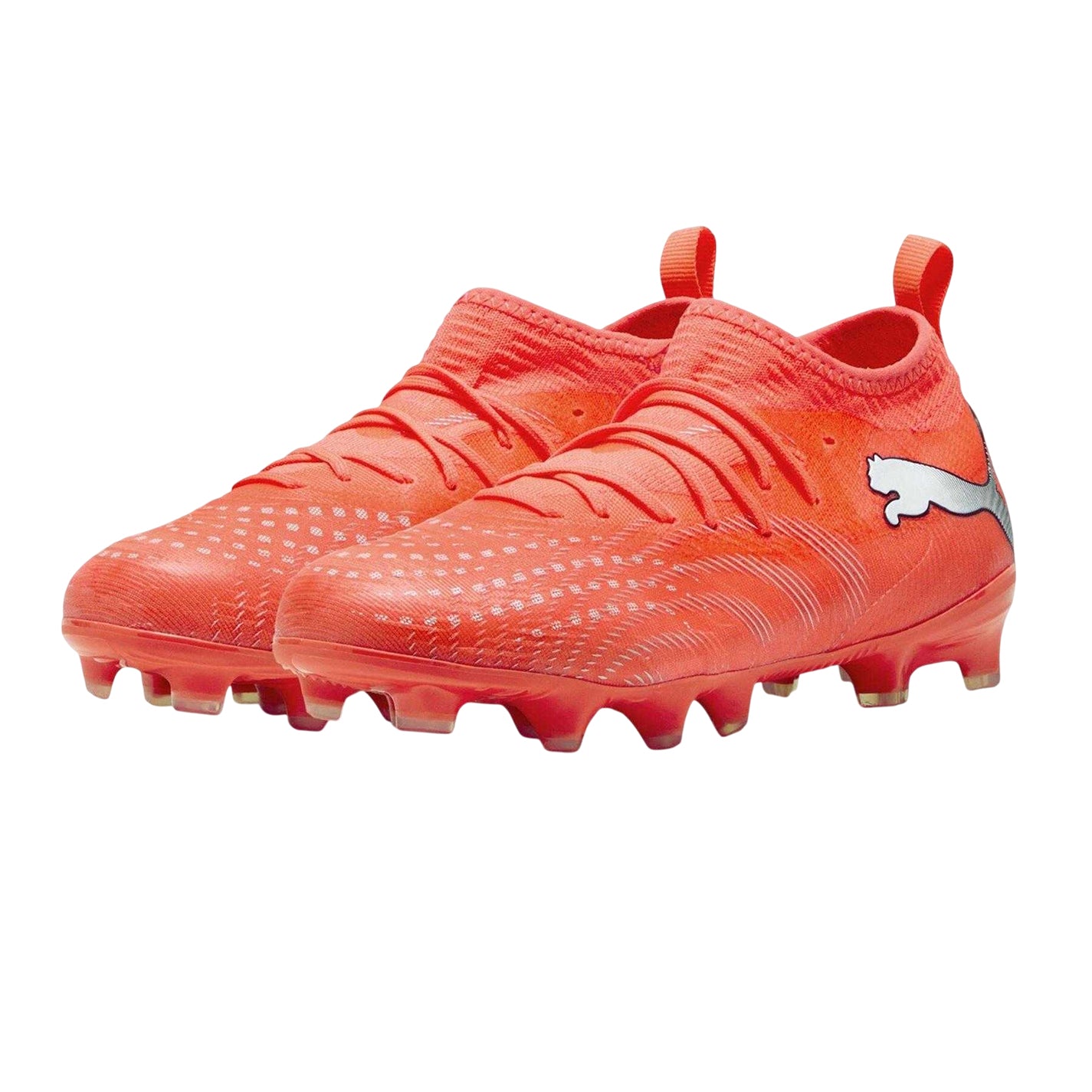 Red-Silver - Lifestyle - Puma Childrens-Kids Future 9 Match Firm Ground Football Boots