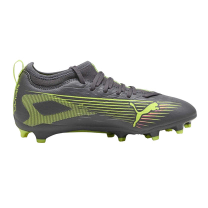 Matted Silver - Front - Puma Childrens-Kids Ultra Match Firm Ground Football Boots