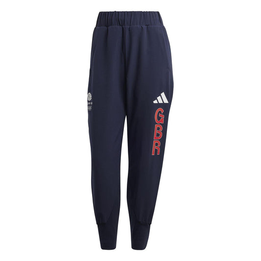 Legend Ink - Front - Adidas Womens-Ladies Team GB Tracksuit Bottoms
