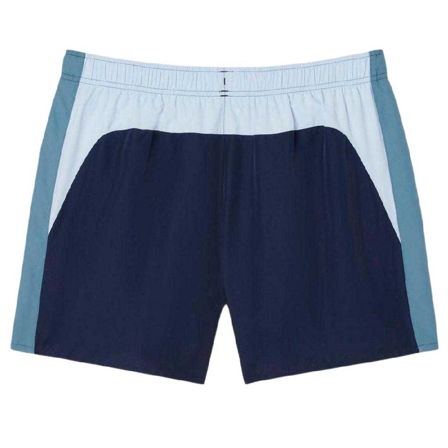 Navy - Back - Lacoste Mens Colour Block Swimming Trunks