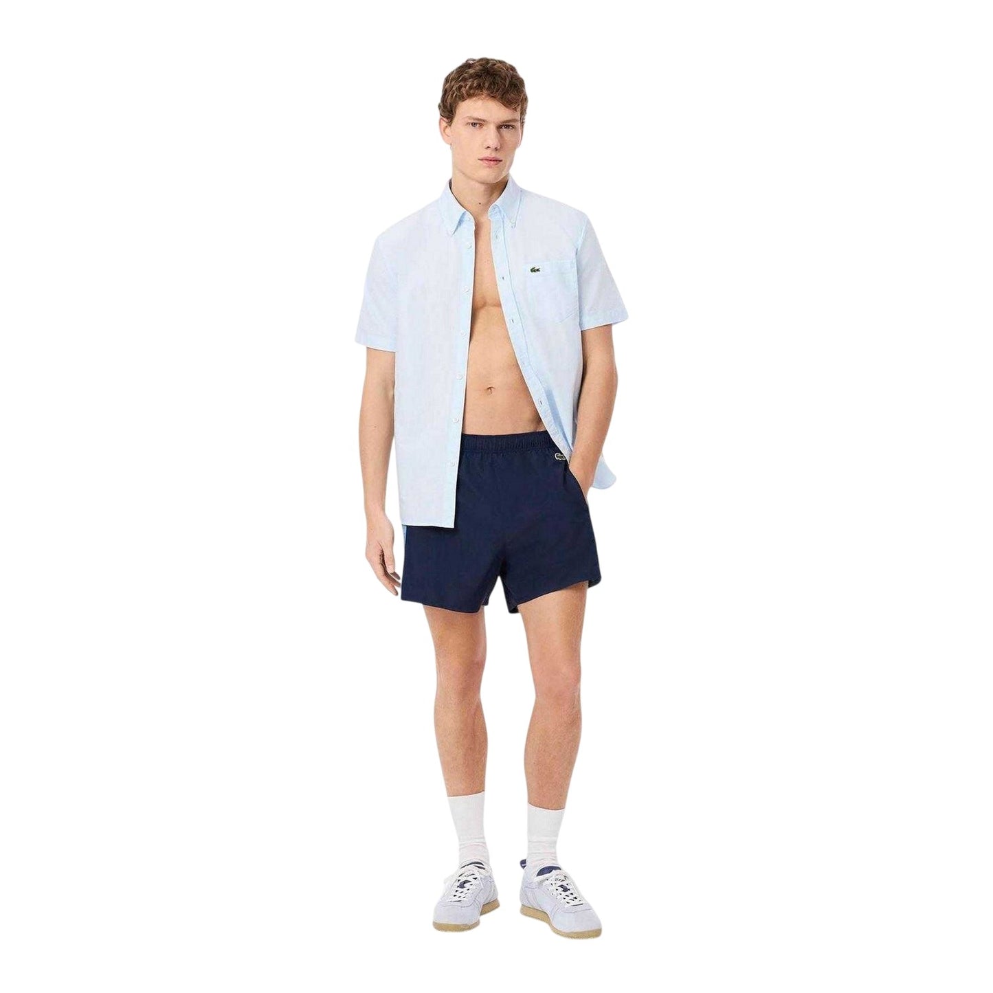 Navy - Lifestyle - Lacoste Mens Colour Block Swimming Trunks