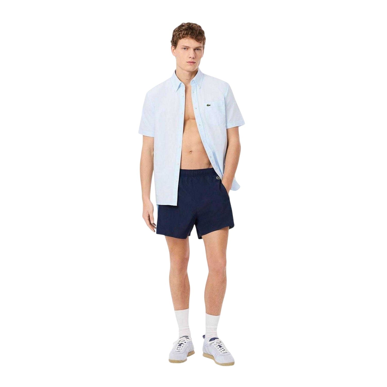 Navy - Lifestyle - Lacoste Mens Colour Block Swimming Trunks