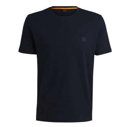 Navy - Front - Boss Mens Orange Premium Cotton T-Shirt
