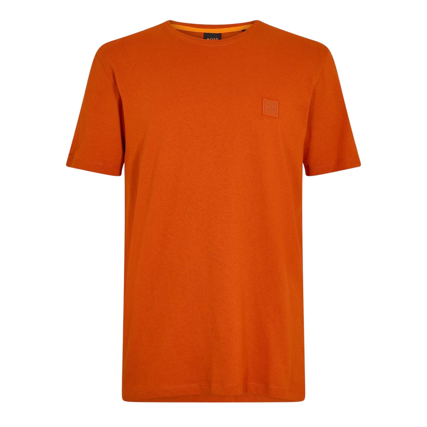 Orange - Front - Boss Mens Orange Premium Cotton T-Shirt