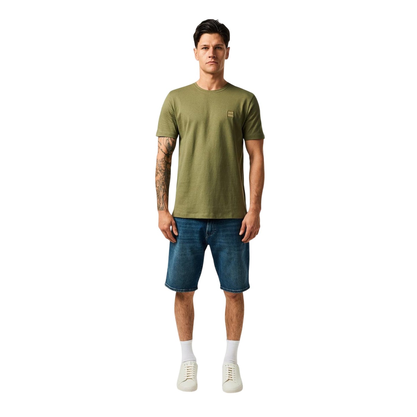 Sage - Side - Boss Mens Orange Premium Cotton T-Shirt