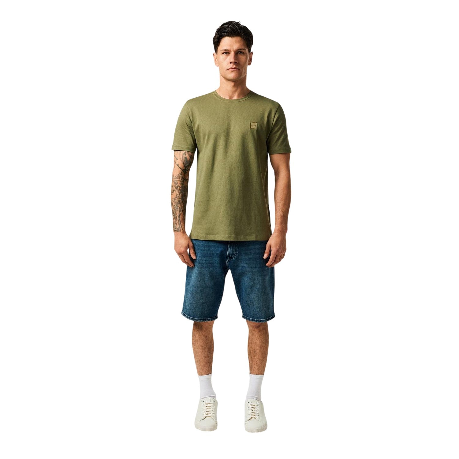 Sage - Side - Boss Mens Orange Premium Cotton T-Shirt