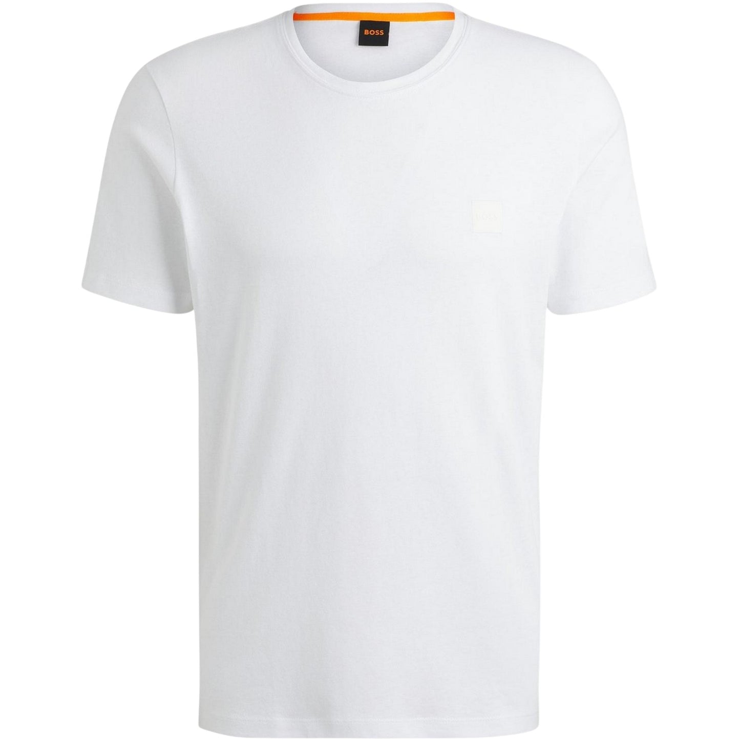 White - Front - Boss Mens Orange Premium Cotton T-Shirt