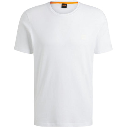 White - Front - Boss Mens Orange Premium Cotton T-Shirt