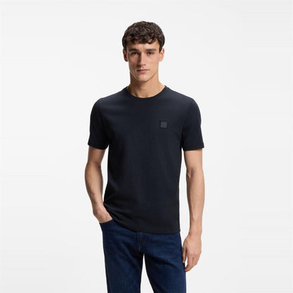 Dark Blue - Back - Boss Mens Orange Premium Cotton T-Shirt