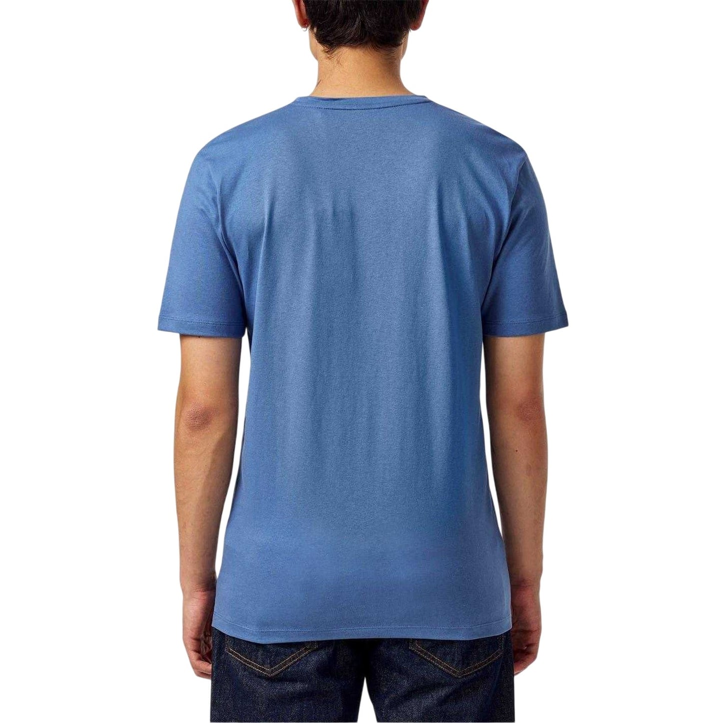 Blue - Back - Boss Mens Orange Premium Cotton T-Shirt