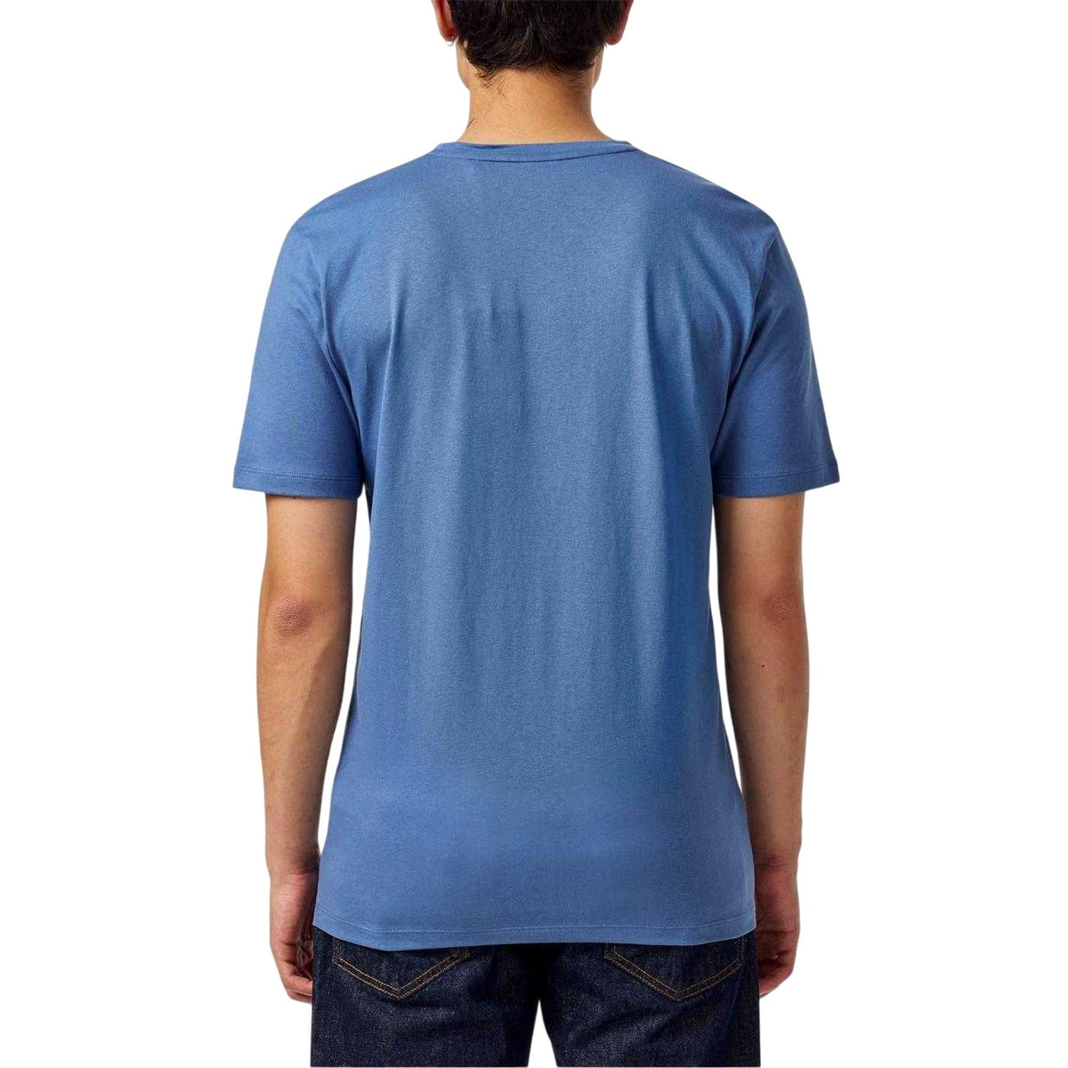 Blue - Back - Boss Mens Orange Premium Cotton T-Shirt