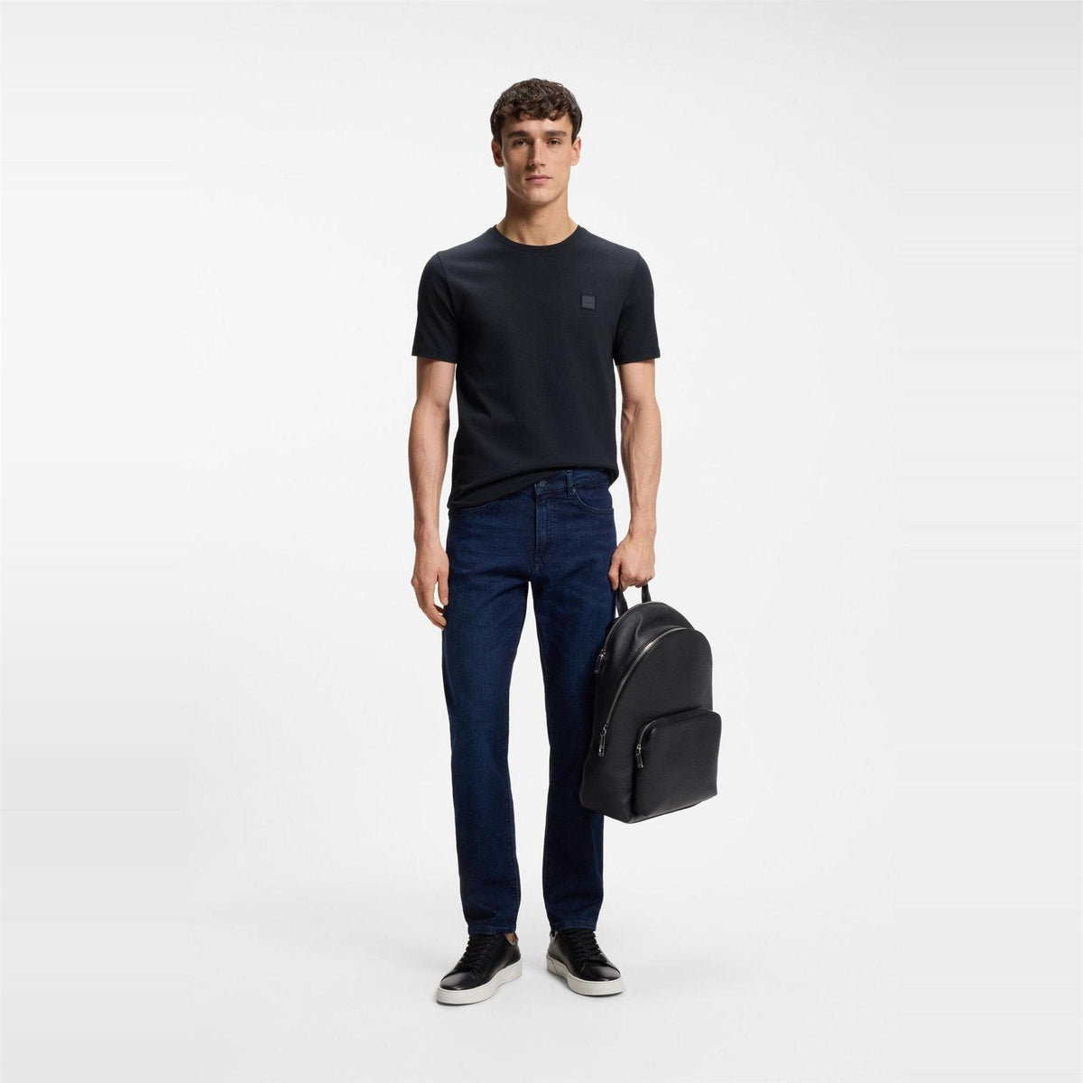 Dark Blue - Pack Shot - Boss Mens Orange Premium Cotton T-Shirt