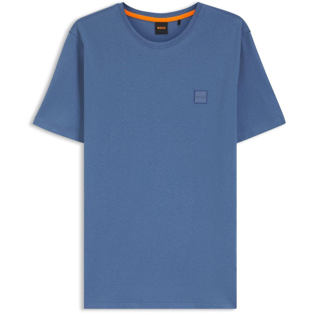 Open Blue - Front - Boss Mens Orange Premium Cotton T-Shirt