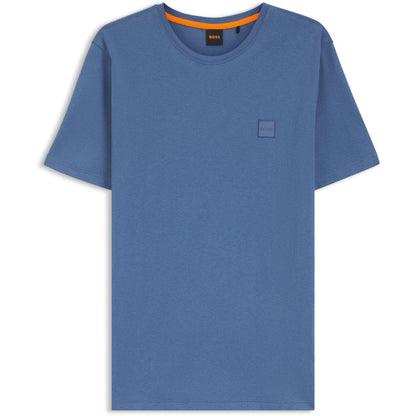 Open Blue - Front - Boss Mens Orange Premium Cotton T-Shirt