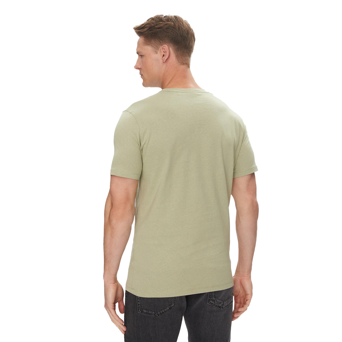 Light Green - Back - Boss Mens Orange Premium Cotton T-Shirt