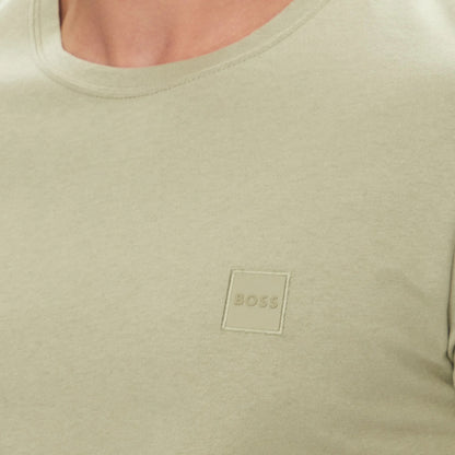 Light Green - Side - Boss Mens Orange Premium Cotton T-Shirt