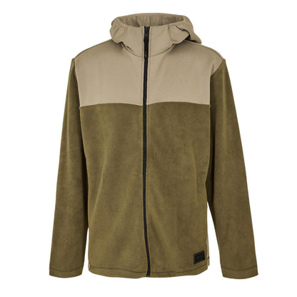 Marsh Green - Front - Rains Mens Sintra Colour Block Hooded Fleece Jacket