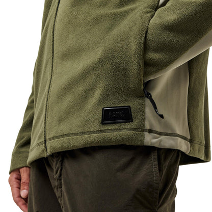 Marsh Green - Side - Rains Mens Sintra Colour Block Hooded Fleece Jacket