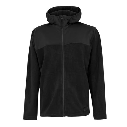 Black - Front - Rains Mens Sintra Colour Block Hooded Fleece Jacket