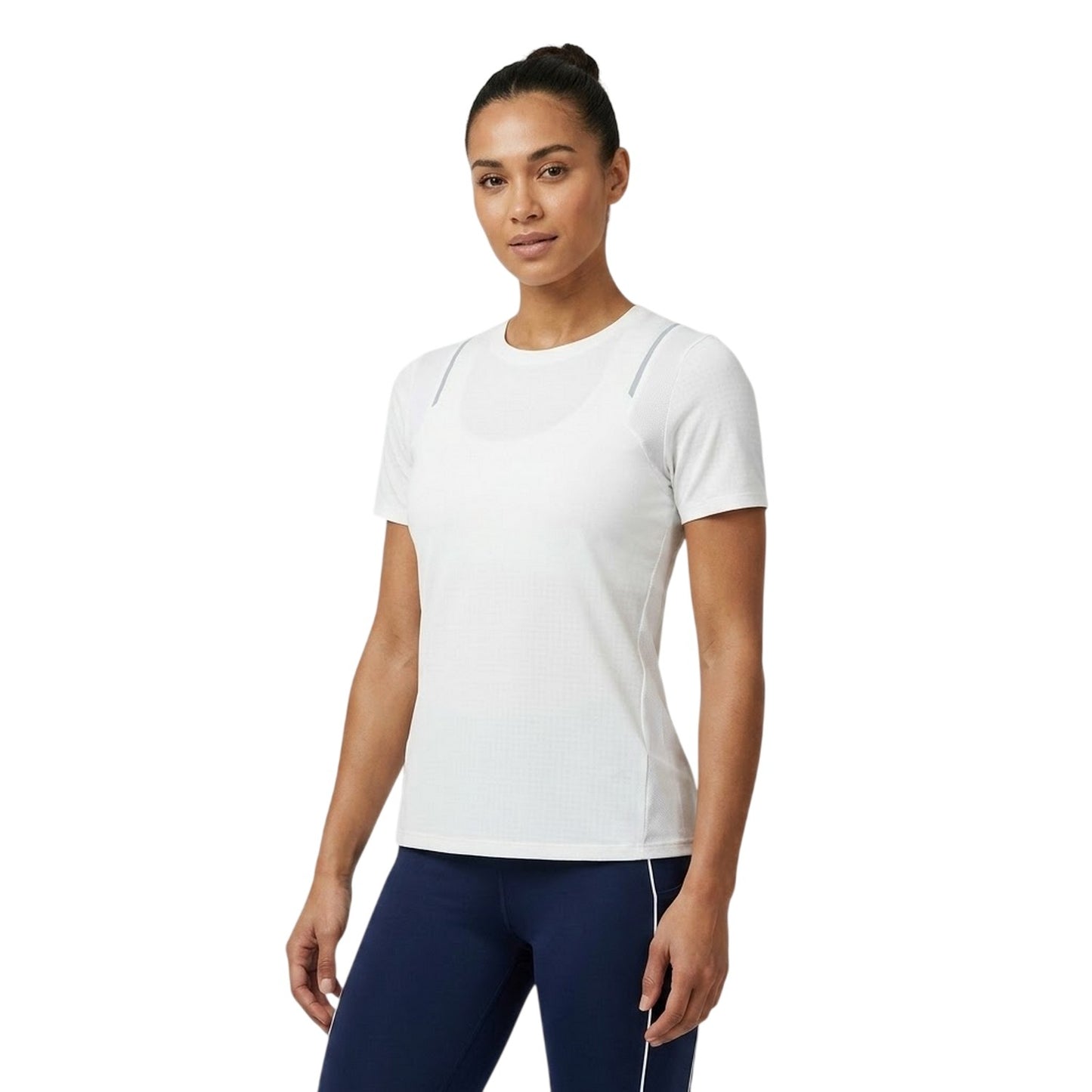 Brilliant White - Side - Castore Womens-Ladies Aeromesh Reflective Detail T-Shirt