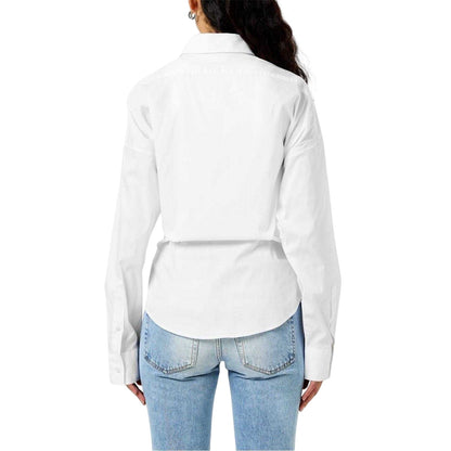 Bright White - Back - Diesel Womens-Ladies C-Siz-N2 Embossed Shirt
