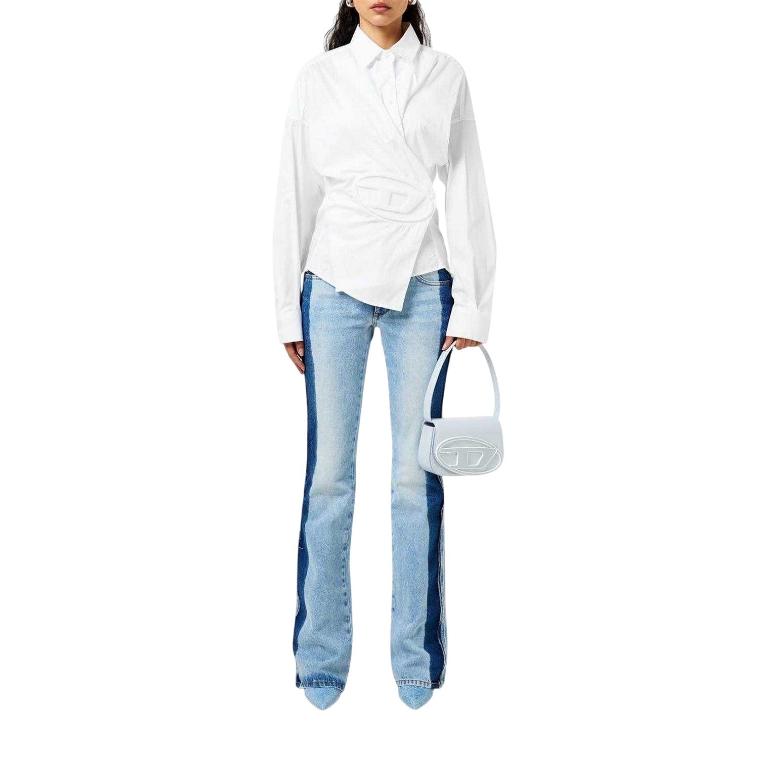 Bright White - Lifestyle - Diesel Womens-Ladies C-Siz-N2 Embossed Shirt