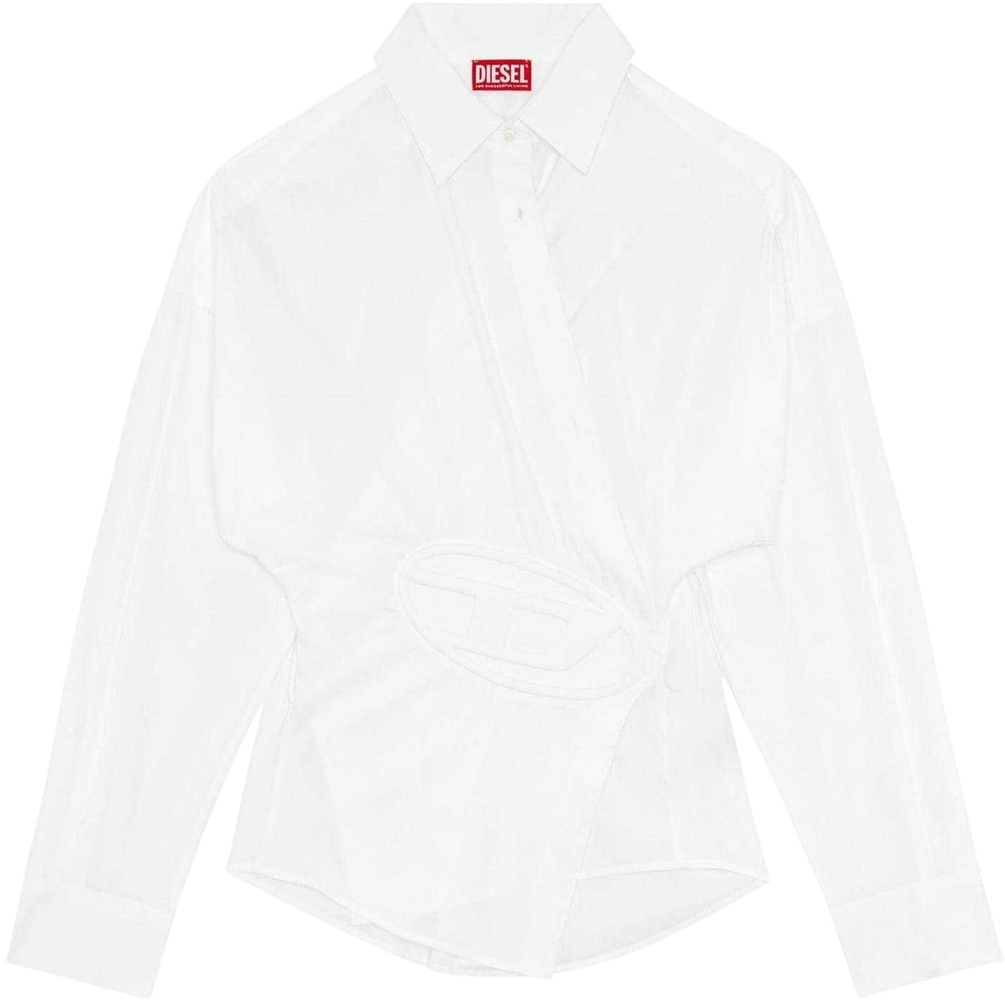 Bright White - Front - Diesel Womens-Ladies C-Siz-N2 Embossed Shirt