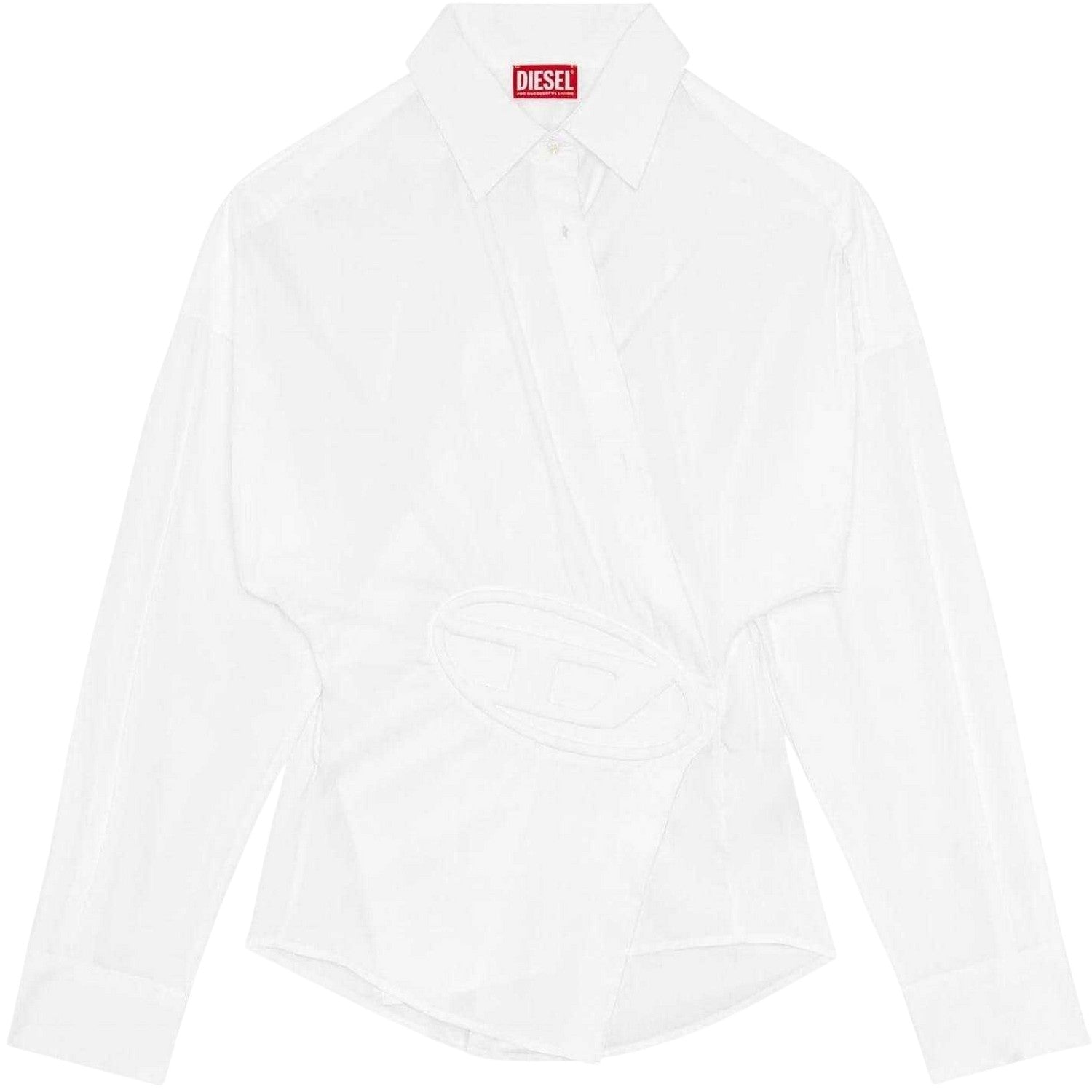 Bright White - Front - Diesel Womens-Ladies C-Siz-N2 Embossed Shirt