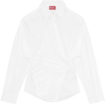 Bright White - Front - Diesel Womens-Ladies C-Siz-N2 Embossed Shirt