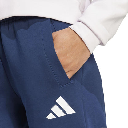Collegiate Navy - Side - Adidas Womens-Ladies Olympic Poland Tracksuit Bottoms